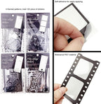 120PCS Retro Camera Film Frame Stamp Poster PET Stickers - Image 7