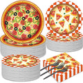 50 Guests Pizza Plates and Napkins Party Supplies Pizza Birthday Party by Qyeahkj