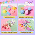 Weilim Unicorn Sensory Bin for Girls, Moldable Play Sand Kit Ages 3-8 | - Image 4