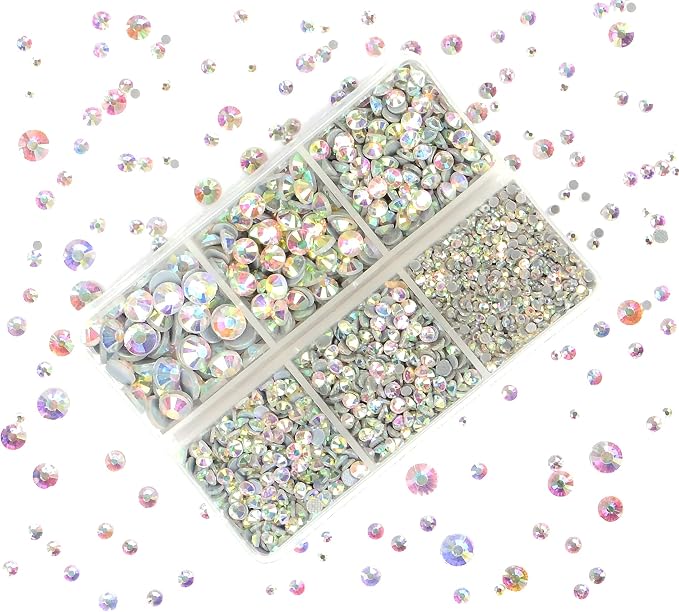 4000pcs Hot Fix Round Crystals Gems Glass Stones Hotfix Flat Back Rhinestones - Image 5