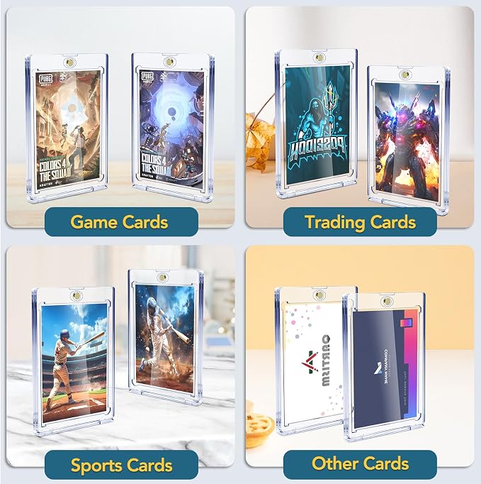 ZENOWICK 60ct Magnetic Card Holders, 35pt One Touch Card Holder, U-V Protection - Image 6