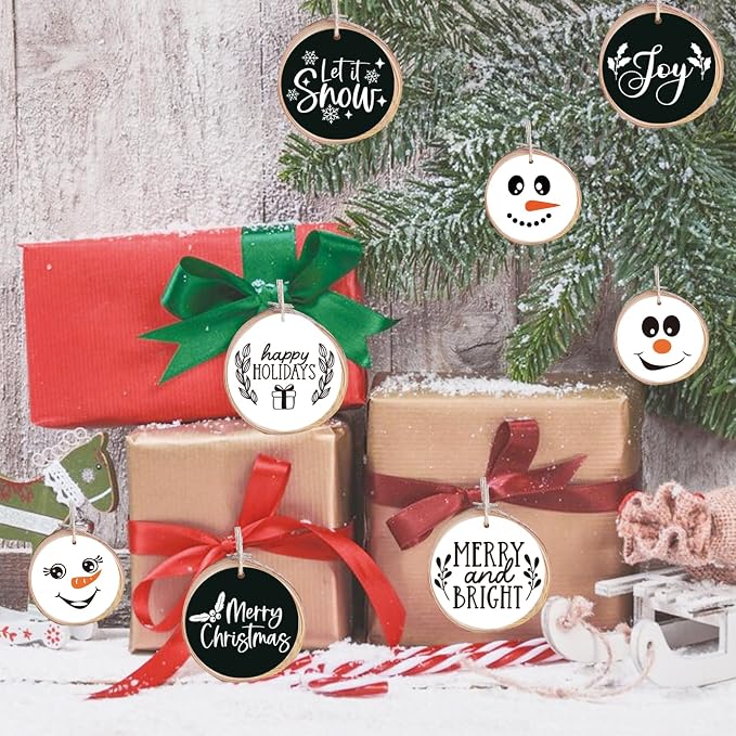 80pcs Snowman Face Stickers for Crafts Christmas Word Sticker Xmas Winter - Image 6