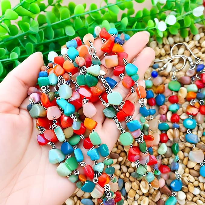 1000pcs Multicolor Natural Chips Stone Beads - Image 3