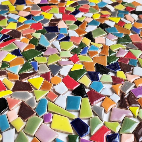 1.1 LB Aonuoao Irregular Ceramic Mosaic Tiles by AONUOAO