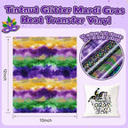 Tintnut Mardi Gras Sparkle HTV Vinyl, easy cut & weed, stretch washable - Image 2