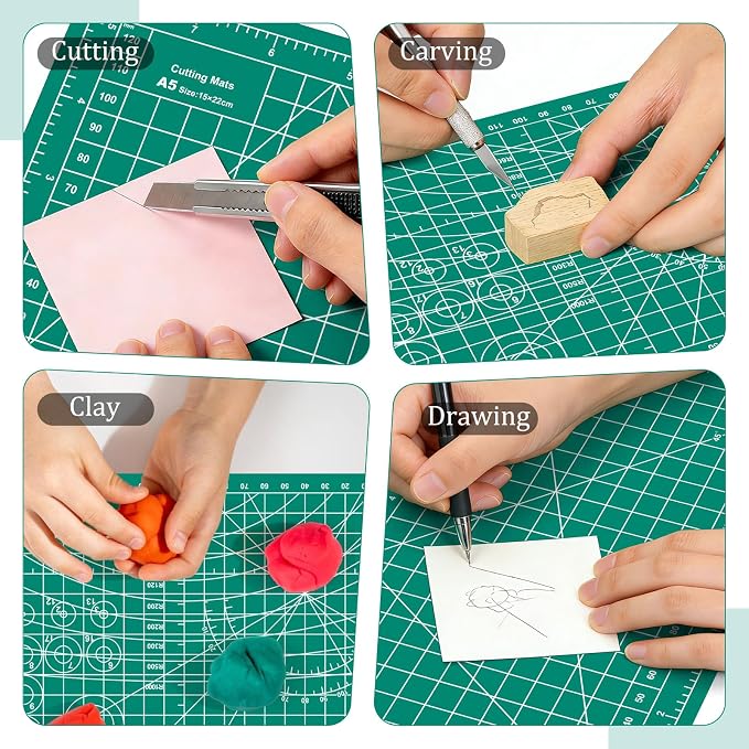 A5 Cutting Mat, 8in x 6in Small Self Healing Sewing Mat Rotary Cutting Mat - Image 6