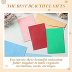 Geiserailie 8 Pcs Embossing Folders 2d/3D Embossing Machine Template Paper Card - Image 5