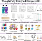 Piccassio Epoxy Resin Kit for Beginners – 208-Piece Jewelry Making & Craft Kit - Image 3