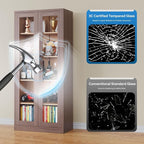 PEUKC Display Cabinet with Glass Doors, 71 Inches Metal Display Case with 4 - Image 5