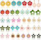 MARFOREVER 40 Pcs/20 Pairs Flower Charms by MARFOREVER