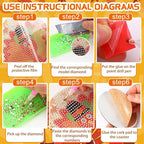 UPINS 8Pcs Fall Diamond Art Coasters - Image 3