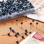 WILLBOND 500 Pack Map Push Pins Map Tacks Small Round Head Push Pins Thumb Tacks - Image 2
