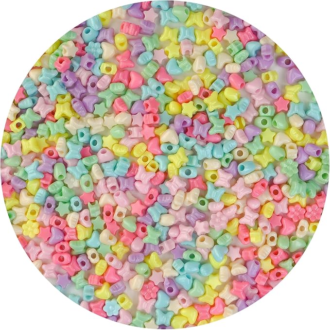 800pcs Pony Beads, Kandi Beads for Bracelets Making Kit, Hair Braids Crafts - Image 2