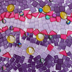 LITMIND 1.1LB Purple Mixed Irregular Crystal Glass Mosaic Tiles by LITMIND