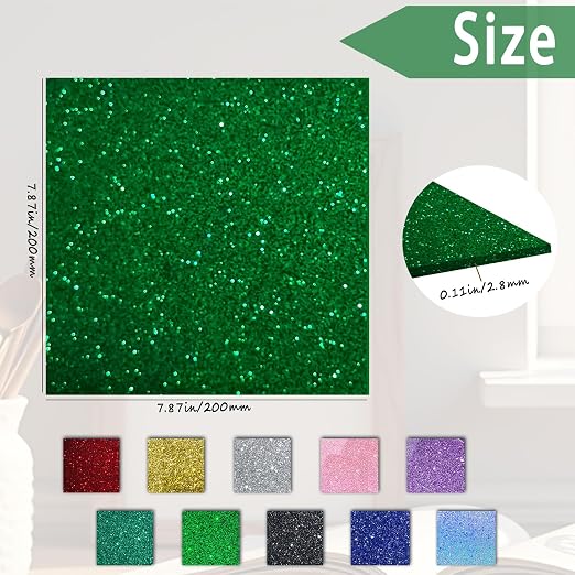 Glitter Acrylic Sheets, 7.87"x7.87", Translucent Cast Acrylic, - Image 2