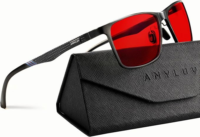 ANYLUV Blue Light Glasses Men, Relieve Eyestrain and Eye Protection, Al-Mg by ANYLUV
