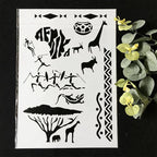 TIAMECH A4 Reusable African Tribal Stencil - Image 2