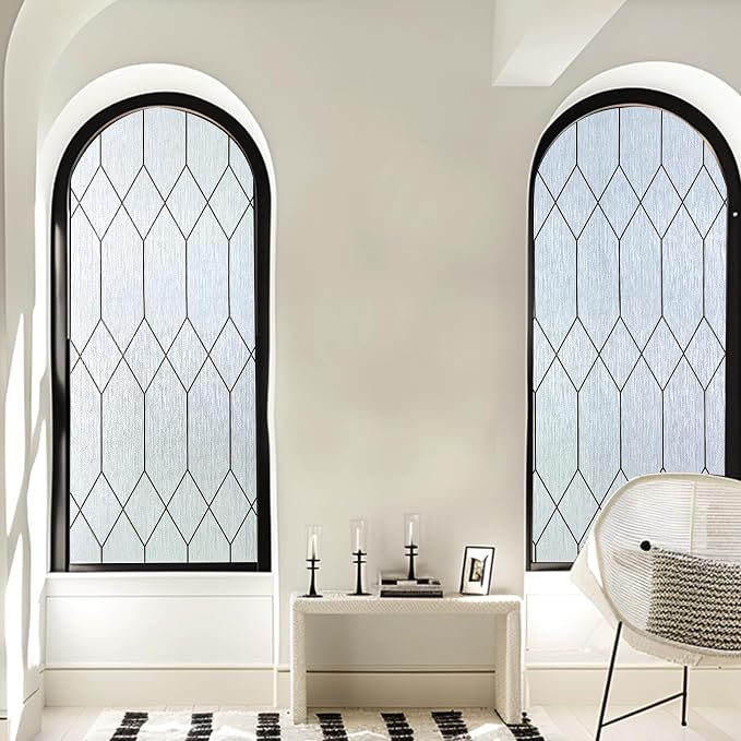 Windimiley Window Privacy Film Stained Glass Static Clings, Bathroom Frosted - Image 9