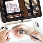 Nicpro 58 PCS Art Drawing Supplies Kit in Leather Case, Art Mechanical Pencil - Image 5