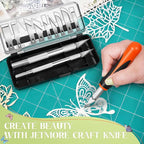 JETMORE 16 Pcs Exacto Knife Set, 3 Craft Knife and 13 SK5 Steel Blades - Image 3