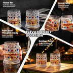 2PCS Spinning Whiskey Glass, 9.4oz | Hand-painted embossed, 360° rotating - Image 5