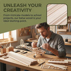 160 Pcs Balsa Wood Strips, 1/8 x 1/8 x 12 Inch Unfinished Soft Wood Sticks - Image 6