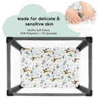 Yoofoss Pack and Play Sheets Fitted, Mini Crib Sheets 2-Pack - Image 2