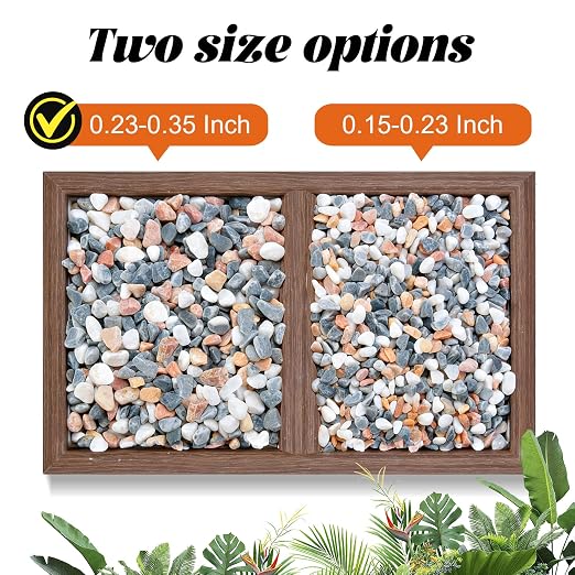 10 lb Mixed Color Pebbles for Plants, 3/8 Inch Decorative Rocks for Potted - Image 5