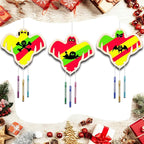 Wooden Ghosts Wind Chime Ornaments Painting Craft, 6 Style Cutouts - Image 5