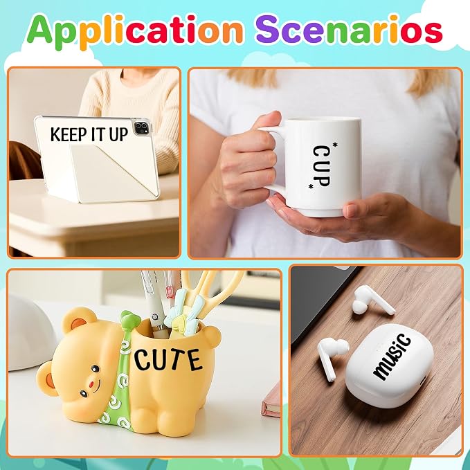 Letter Stickers 0.5 inch, Self-Adhesive Vinyl Waterproof ABC Letter Stickers - Image 8