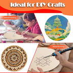 6 Pcs 14 Inch Wood Circles for Crafts Unfinished Wooden Slice Blank Round - Image 6