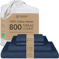 Threadmill California King Size Sheets | 800 Thread Count Jacquard Folkstone by ThreadmillHomeLinen