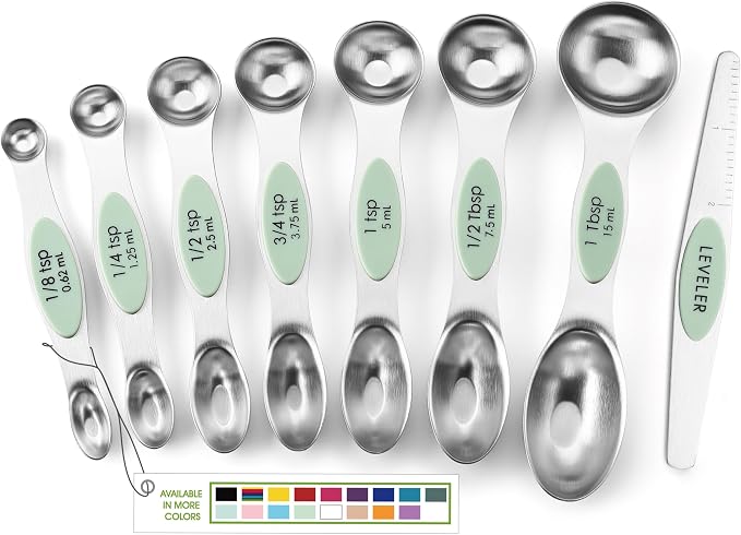 Spring Chef Stainless Steel Magnetic Measuring Spoons Set of 8 by SpringChef