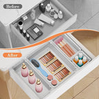SpaceHacks 25 PCS Plastic Drawer Organizer Set, 4-Size Versatile Organizer - Image 4