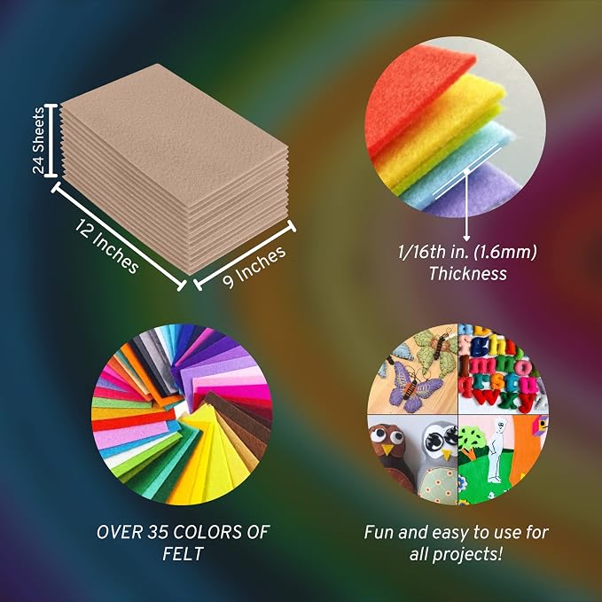 FabricLA Acrylic Felt Sheets for Crafts - Image 3