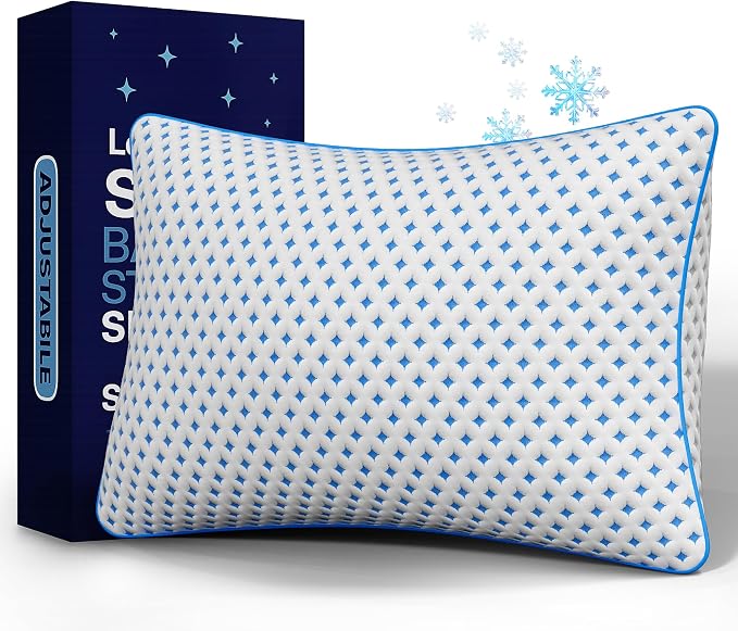 Memory Foam Pillow – Adjustable Loft Cooling Pillow Standard Size 1 Pack by Unknown