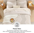 Andency King Size Comforter Set Beige, Boho Cream Soft Warm Tufted Neutral - Image 5