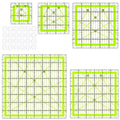 5 Quilting Rulers, Square Rulers by HUIFARI