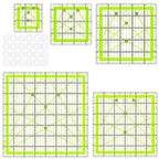 5 Quilting Rulers, Square Rulers by HUIFARI
