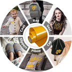 VinylRus Heat Transfer Vinyl-12” x 8ft Yellow Iron on Vinyl Roll - Image 2