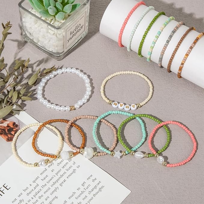 TEXGIZRLY 3mm Seed Beads for Jewelry Making Bracelet Making Kit Adults | 24 - Image 3