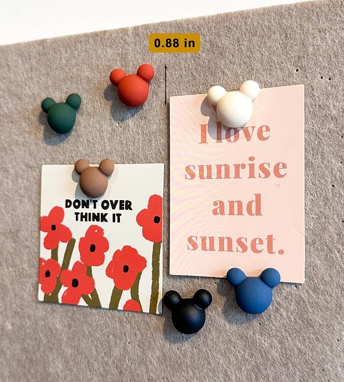 24 Pcs Cute Push pins, Colorful Decorative thumbtacks, Mouse Push pins - Image 6