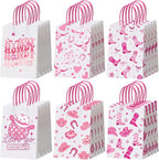Gaillty 24 Pcs Western Cowgirl Paper Bags Let's Go Girls Boot Hat Pink Cowgirl by Unknown