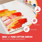 Simetufy 12 x 12 inch 12 Pack Painting Canvas Boards- Gesso Primed | Acid-Free - Image 2