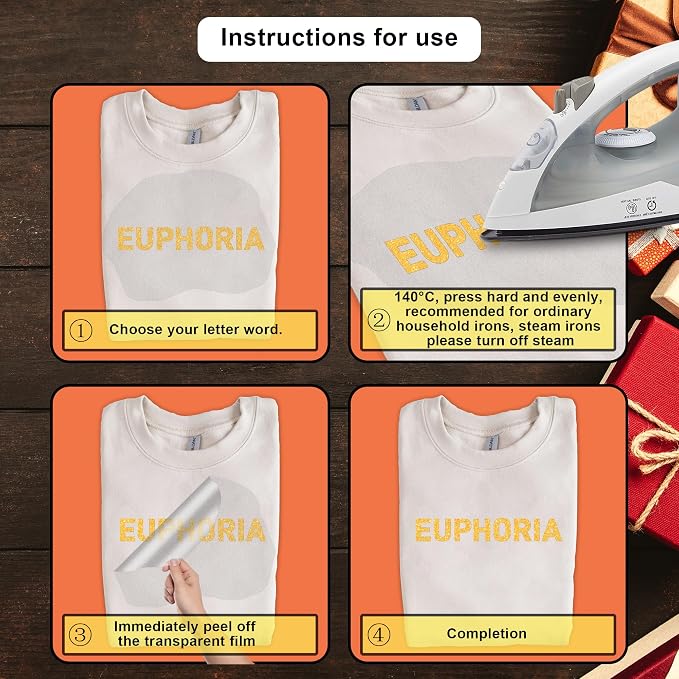 24 Sheets Iron on Letters, Heat Transfer Iron-On Letters - Image 5
