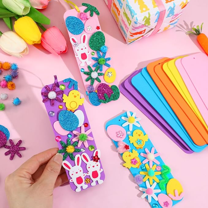 Easter Kids Craft Kit 36Sets Spring Foam Stickers Bookmark Ornament Decor | 36 - Image 4