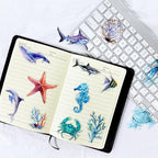 50PCS Marine Animal Stickers PET Transparent Stickers Starfish, Sea Turtles - Image 3