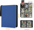 GERMUN 3 Ring 9 Pocket Zipper Card Binder, 720 Double Sided Standard PU Trading - Image 2