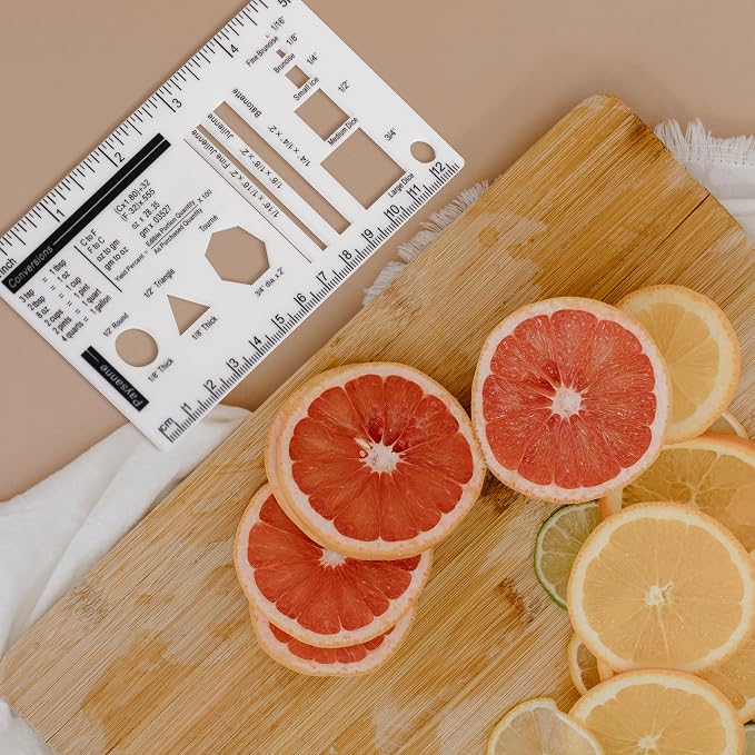 Culinary Ruler Mini Cutting Reference Template Cooking Measurement | Acrylic - Image 5