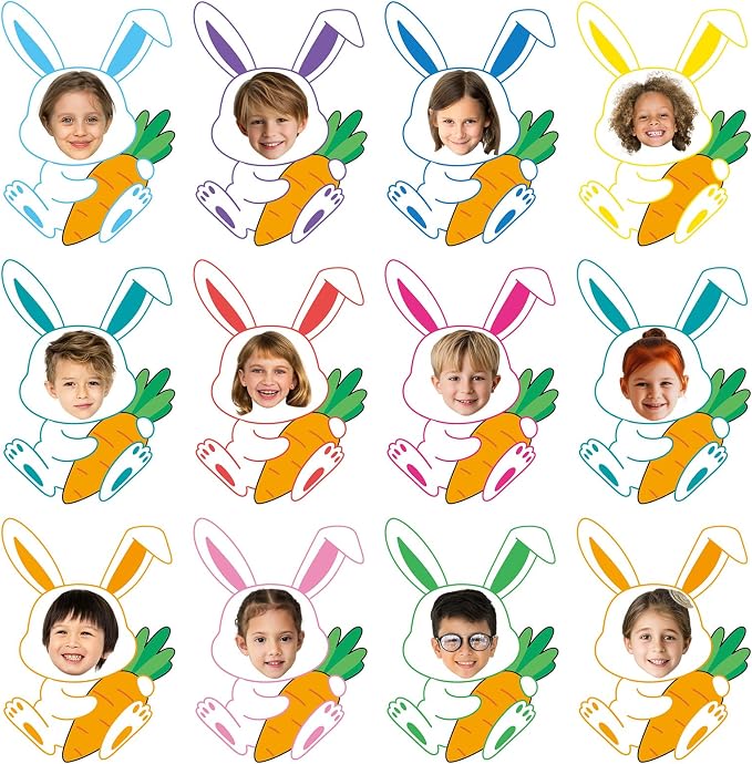 60pcs Easter Bunny Theme Cutouts Easter Bulletin Board Decorations Spring by partygreeting